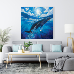 Canvas 48 x 48 - Swimming whale