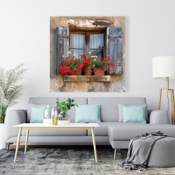 Canvas 48 x 48 - Flowers on the ledge