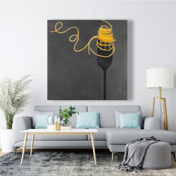 Canvas 48 x 48 - Spaghetti pasta around a fork