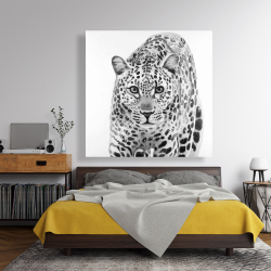Canvas 48 x 48 - Leopard ready to attack