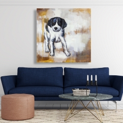 Toile 48 x 48 - Chiot curieux