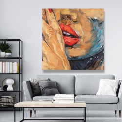 Toile 48 x 48 - Plan rapproché d'une bouche