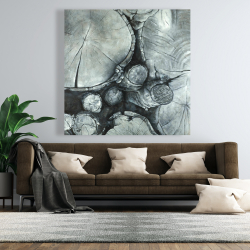 Canvas 48 x 48 - Textured wooden logs