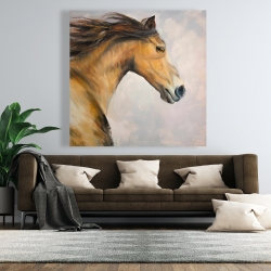 Toile 48 x 48 - Fier destrier la crinière au vent