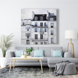 Canvas 48 x 48 - Buildings along the seine river