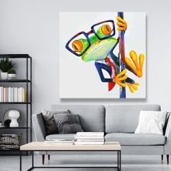 Canvas 48 x 48 - Funny frog with glasses