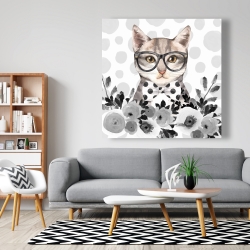 Canvas 48 x 48 - Geek cat