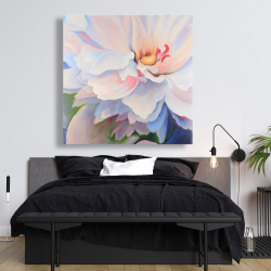 Toile 48 x 48 - Fleur aux teintes pastel