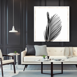 Canvas 48 x 48 - Areca palm with gold line