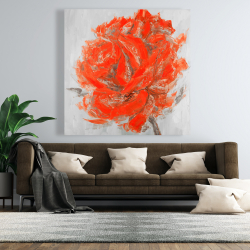 Toile 48 x 48 - Rose abstraite
