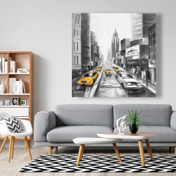 Toile 48 x 48 - Taxis jaunes à new-york
