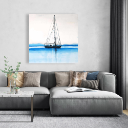 Canvas 48 x 48 - Sailboat on a calm water