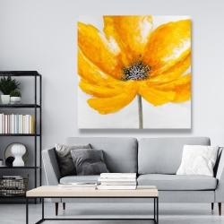 Toile 48 x 48 - Grosse fleur jaune