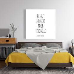 Canvas 48 x 48 - You must smile to be beautiful