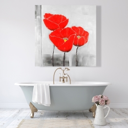 Canvas 48 x 48 - Three poppies