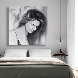 Toile 48 x 48 - Portrait de femme souriante