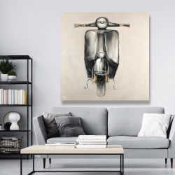 Toile 48 x 48 - Petit cyclomoteur noir