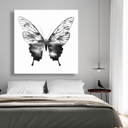 Toile 48 x 48 - Esquisse de papillon noir