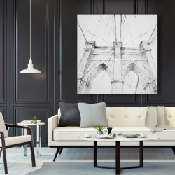 Canvas 48 x 48 - Brooklyn bridge sketch