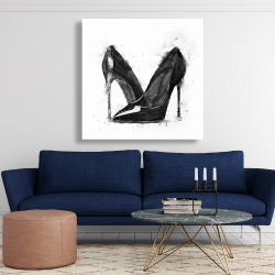 Canvas 48 x 48 - Black high heels shoes
