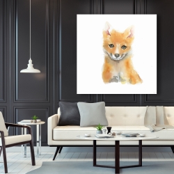 Canvas 48 x 48 - Watercolor baby fox