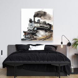 Toile 48 x 48 - Train vapeur vintage