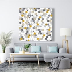 Toile 48 x 48 - Motif de ruche d'abeilles