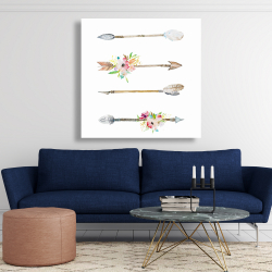 Canvas 48 x 48 - Flèches et fleurs