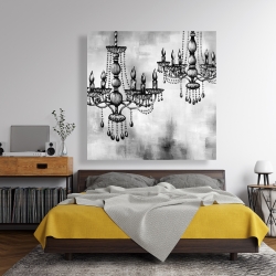 Canvas 48 x 48 - Two crystal chandeliers