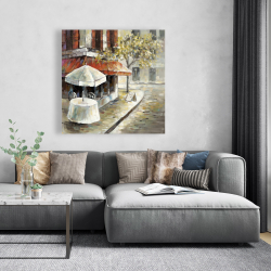 Toile 48 x 48 - Rue déserte et ensoleillée