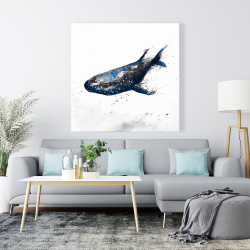 Toile 48 x 48 - Requin baleine abstrait