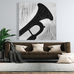 Canvas 48 x 48 - Silhouette of a trumpet