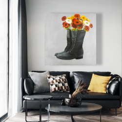 Toile 48 x 48 - Bottes pleines de fleurs