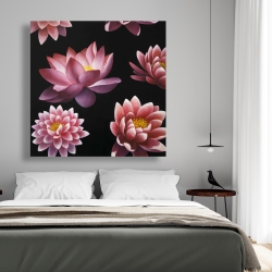 Toile 48 x 48 - Motif de fleur de lotus
