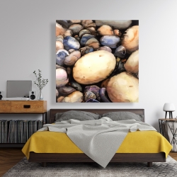 Toile 48 x 48 - Cailloux de plage