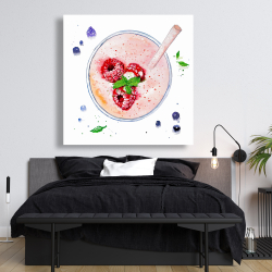 Toile 48 x 48 - Smoothie aux fraises & framboises