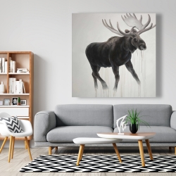 Canvas 48 x 48 - Walking moose 