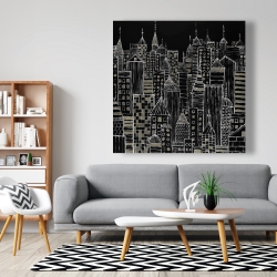 Canvas 48 x 48 - Illustrative city towers