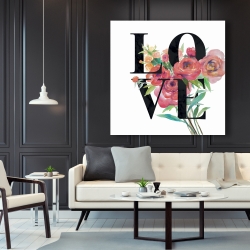 Toile 48 x 48 - Love noir