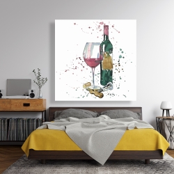 Toile 48 x 48 - Bouteille de vin rouge