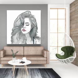 Canvas 48 x 48 - Beautiful female hair