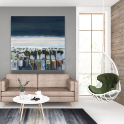 Toile 48 x 48 - Vue d'oiseau de la plage