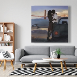 Canvas 48 x 48 - A loving couple in san francisco