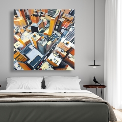 Canvas 48 x 48 - High top view of buildings in new york