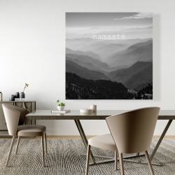 Toile 48 x 48 - Namasté monochrome