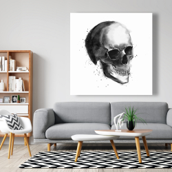Toile 48 x 48 - Crâne noir et blanc