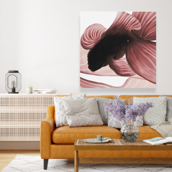 Toile 48 x 48 - Deux betta rouge