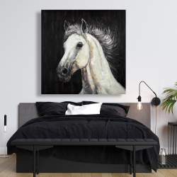 Canvas 48 x 48 - White star horse