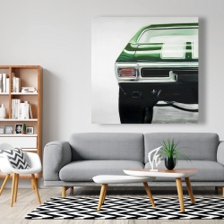 Toile 48 x 48 - Voiture classique vert forêt 