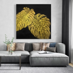 Canvas 48 x 48 - Gold monstera